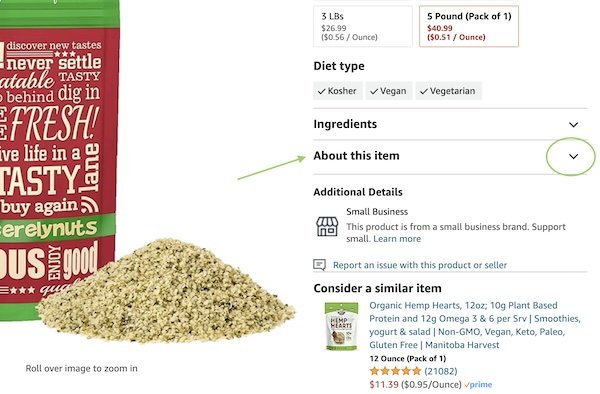 Amazon is hiding bullet points