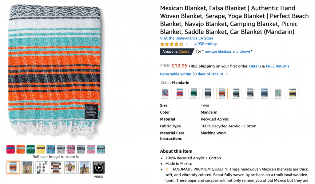 Stuffing Amazon Listing keywords example