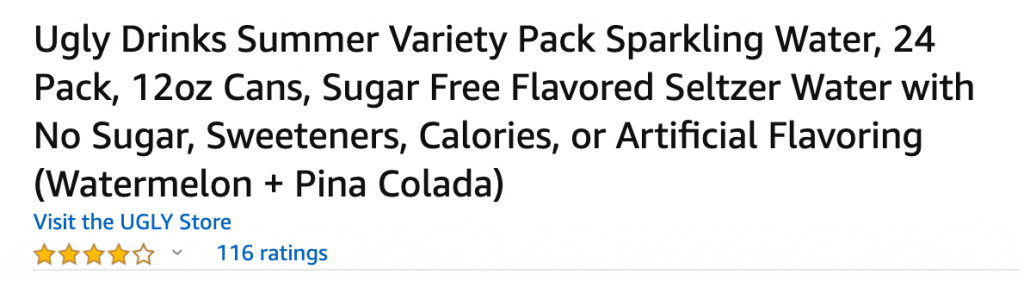 Ugly Drinks Summer Variety Pack Title