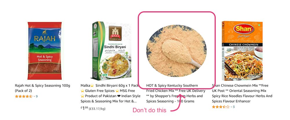 Example of Poor Product Image