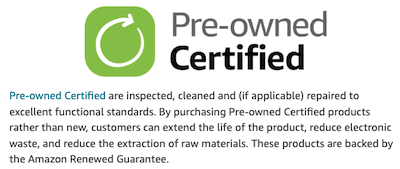Amazon pre-owned certified