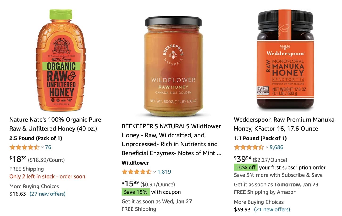 Coupons and discounts on Amazon SERP