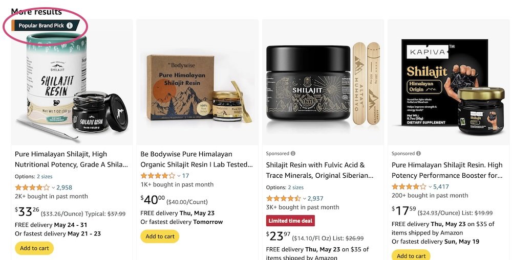 amazon's choice popular brand pick badge
