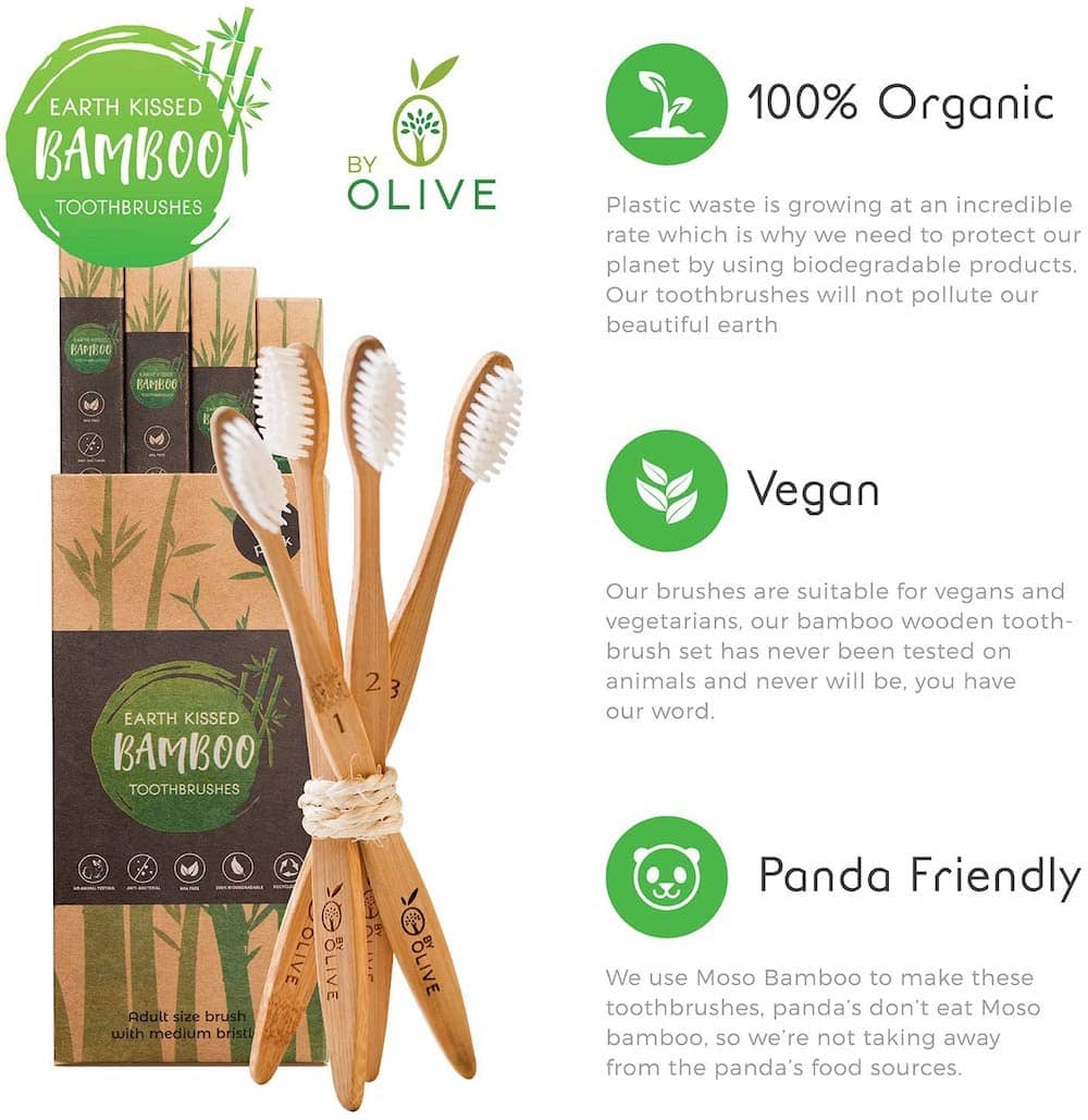 earth kissed bamboo toothbrushes example amazon infographic