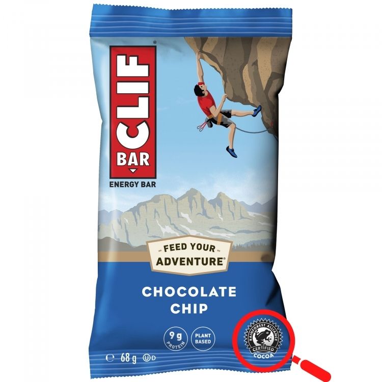 rainforest alliance label on clif bar
