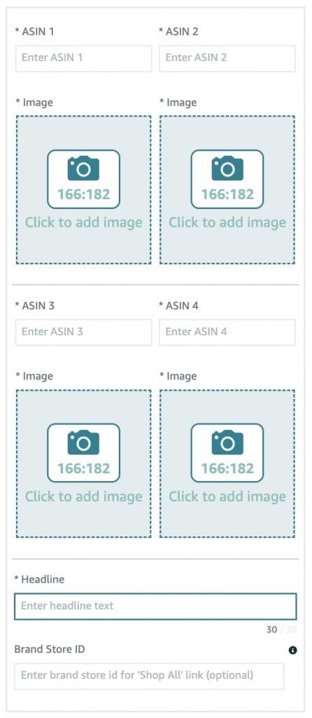 Brand ASIN & Store Showcase Module