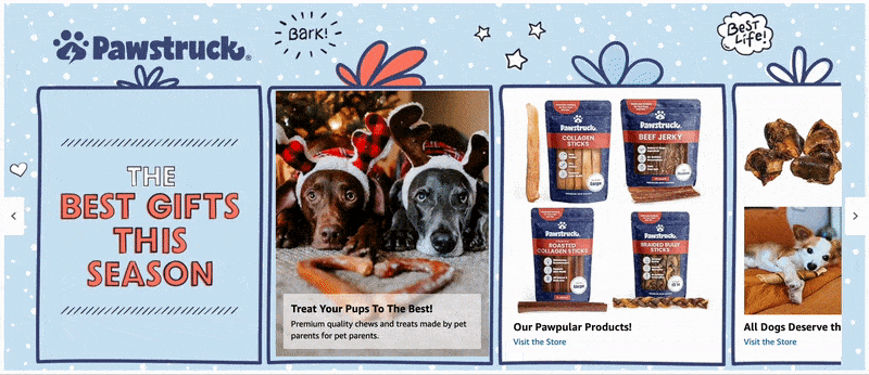 Pawstruck Seasonal Amazon Brand Story Example