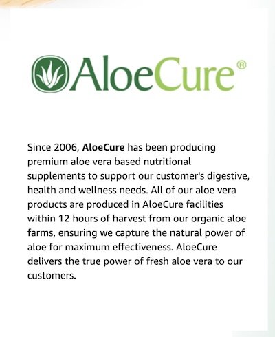 aloe cure brand intro example