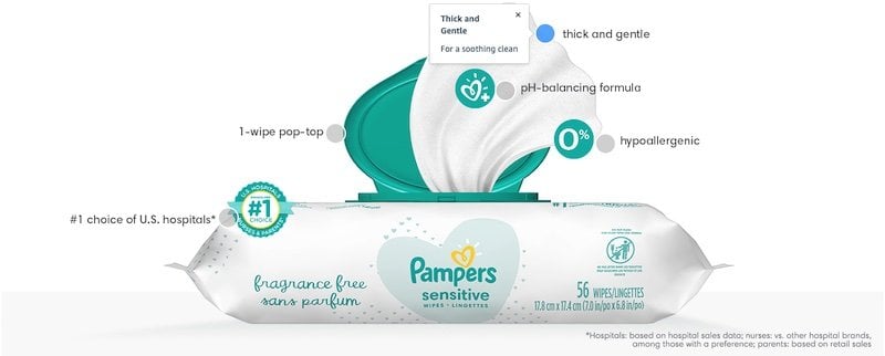 Pampers premium A+ hotspot example