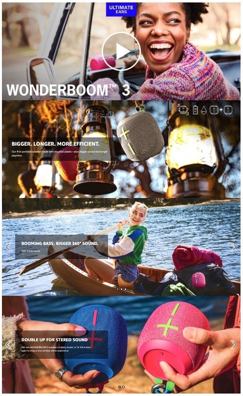 Ultimate Ears Wunderboom premium A+ content example