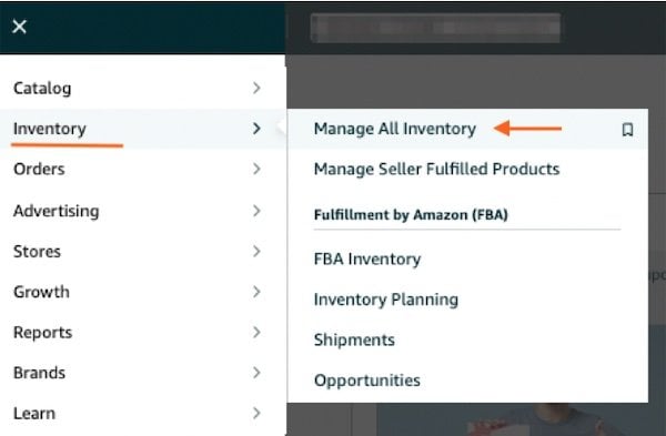 Select Manage All Inventory