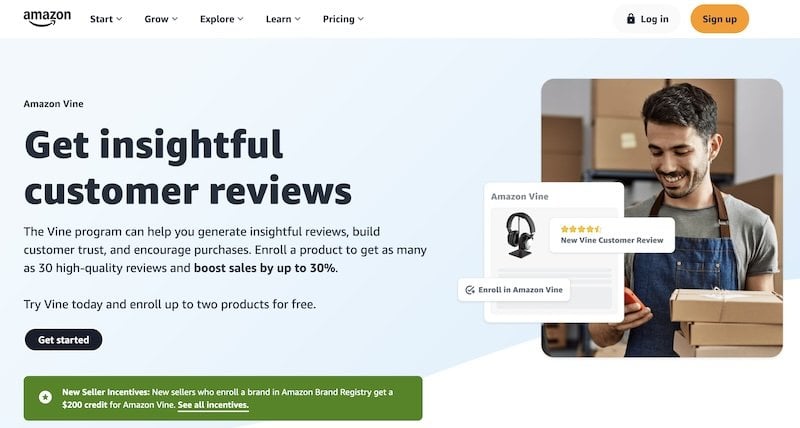 Get insightful customer reviews with Amazon Vine Program