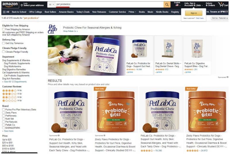 exact match keyword targeting