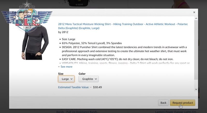 example of vine review requesting product