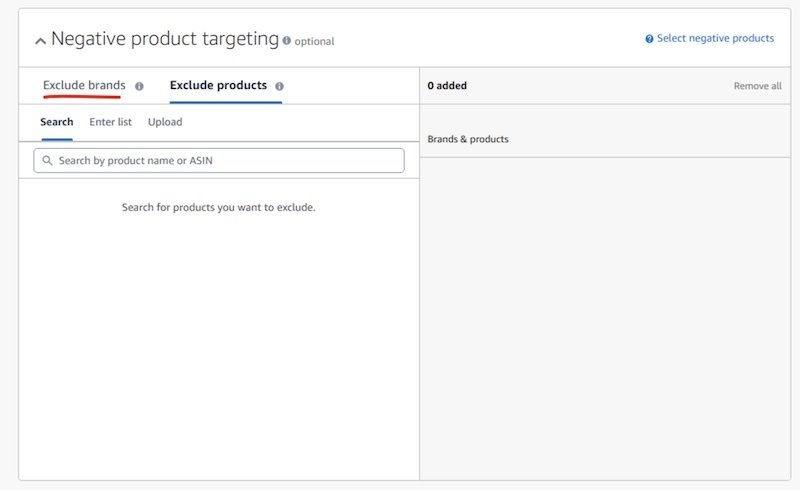 negative product targeting lets you exclude specific brands or products