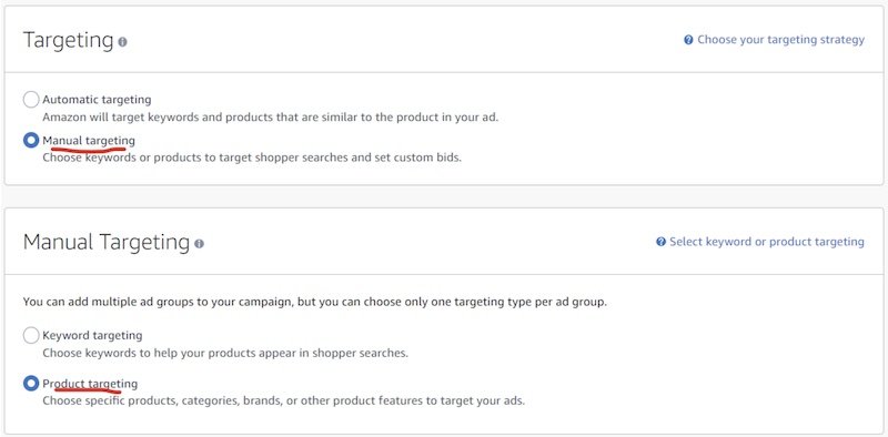 product targeting on amazon