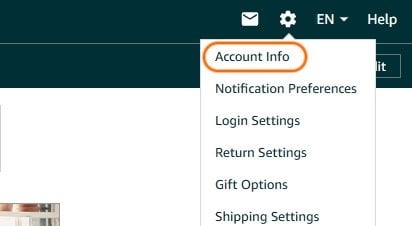 select account info