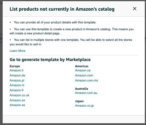 select the marketplace