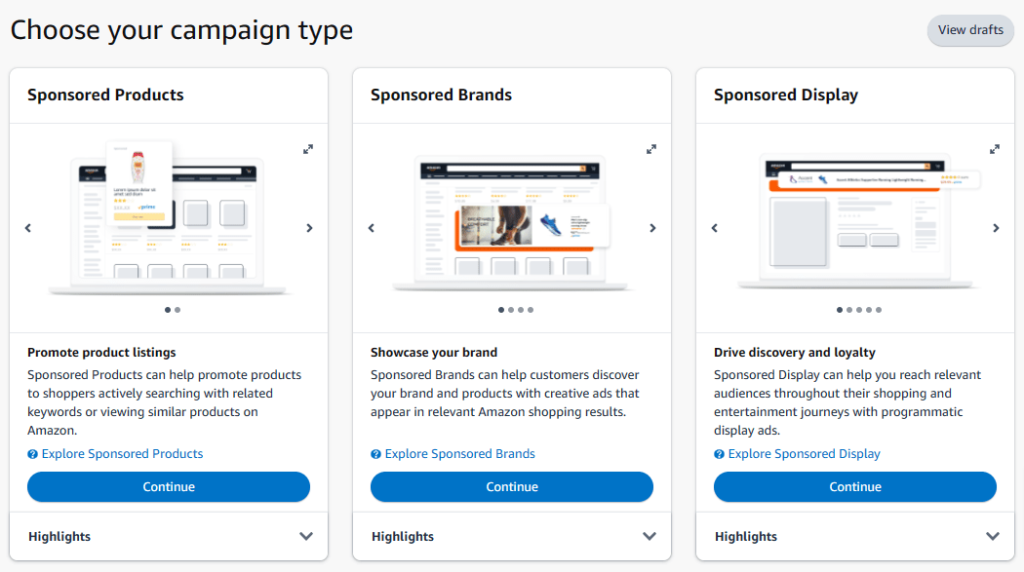 Amazon Advertising now has many ad types such as sponsored products, sponsored brands and sponsored display