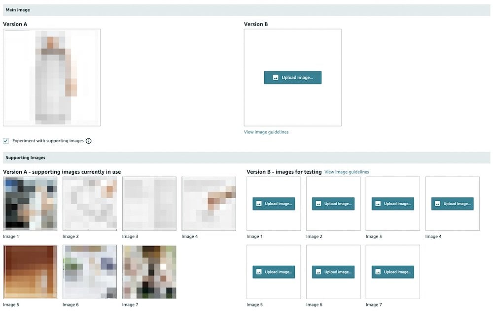 Amazon AB test for product image