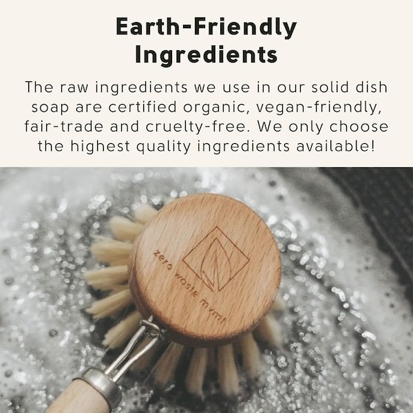 earth-friendly ingredient dish soap closeup in use