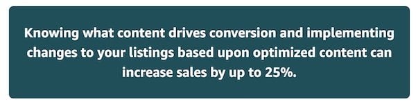 optimizing your content on amazon can increase sales by up to 25%