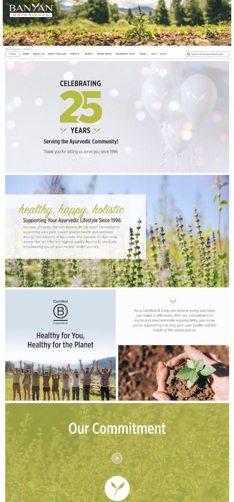 Banyan Botanicals About Us Store Page