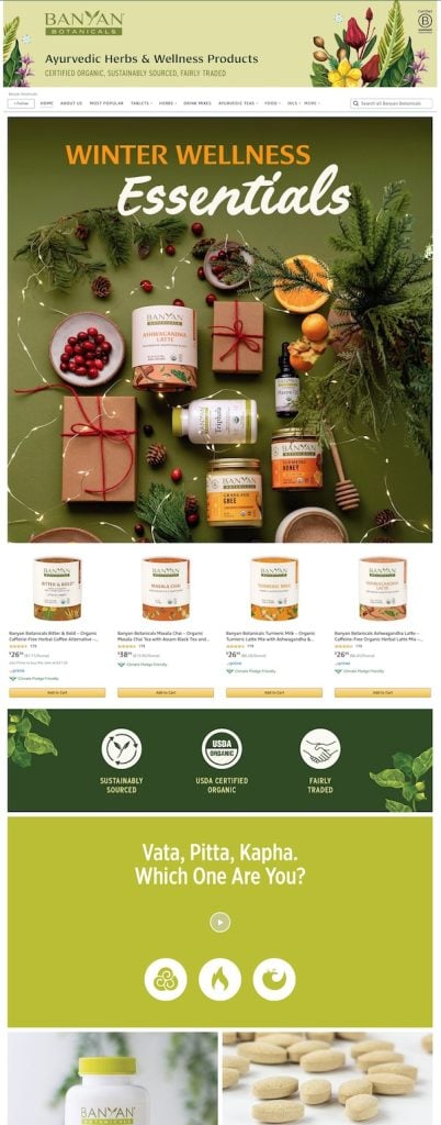 Banyan Botanicals About Us Store Page