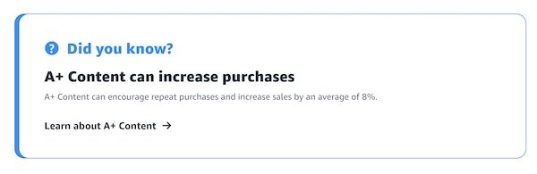 Did you know A+ content can increase sales on amazon