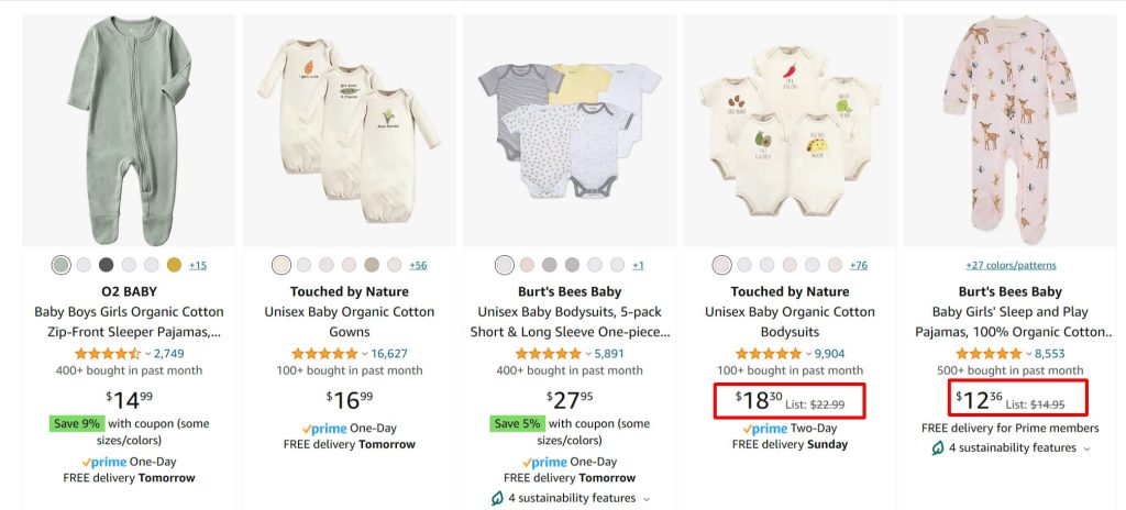sales show up on the SERP