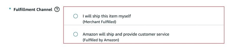 Choose your fulfilment channel