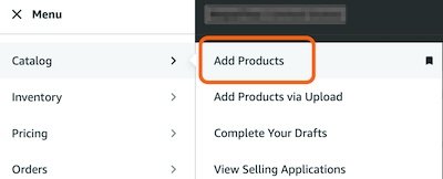 add a product from the main menu