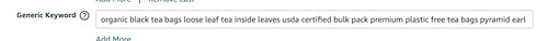 backend search terms or generic keyword