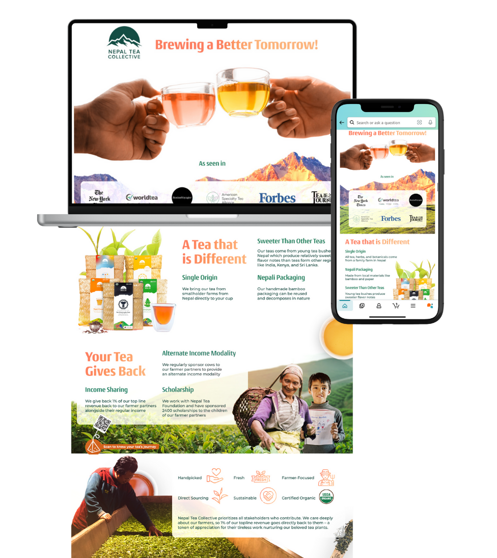 A+ Content example nepal tea collective
