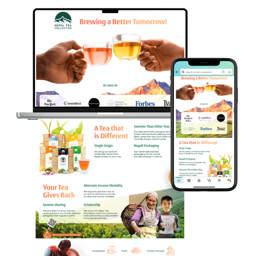 nepal tea premium A+ content example