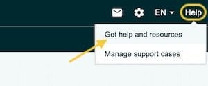 click on get help and resources