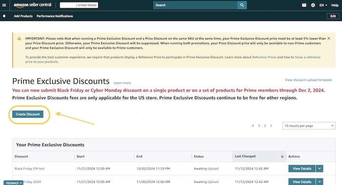 Select create discount