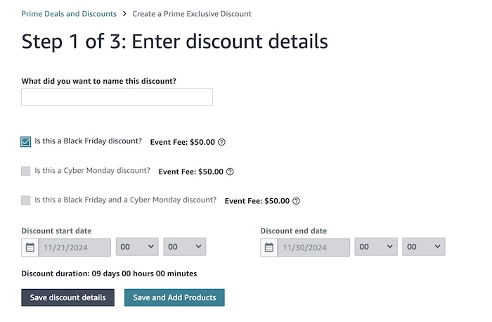 Select the discount type